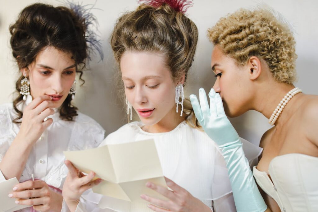 A Woman Holding a Paper