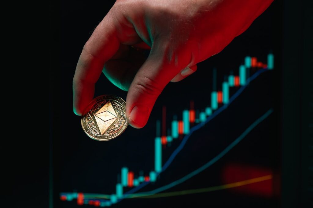 Ethereum Coin and Stock Market Graph Interaction
