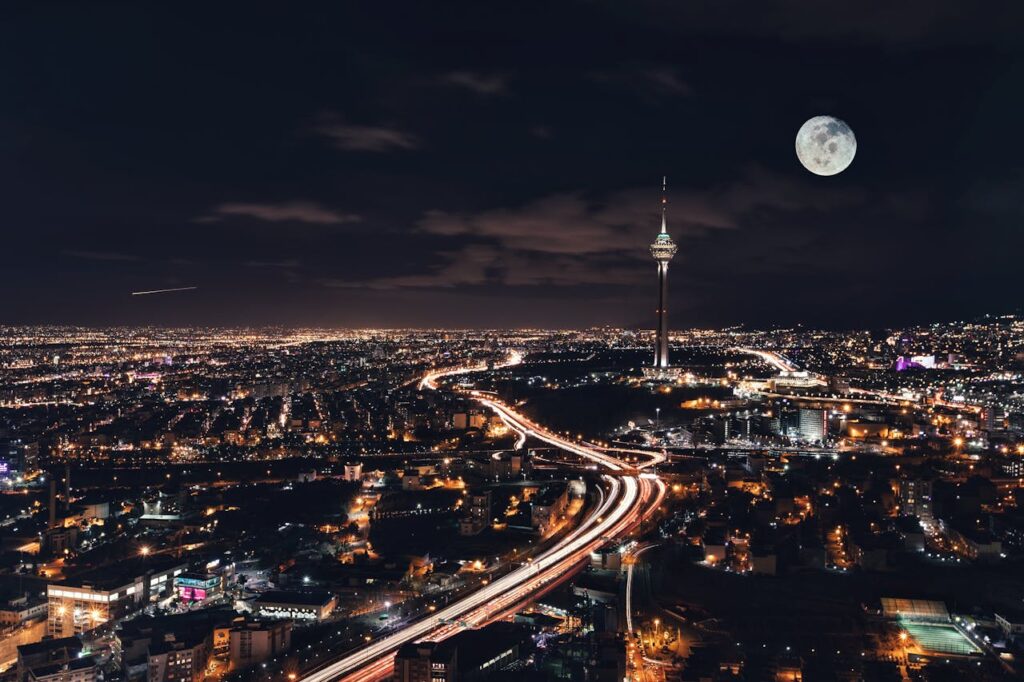 Photo of a City at Night
