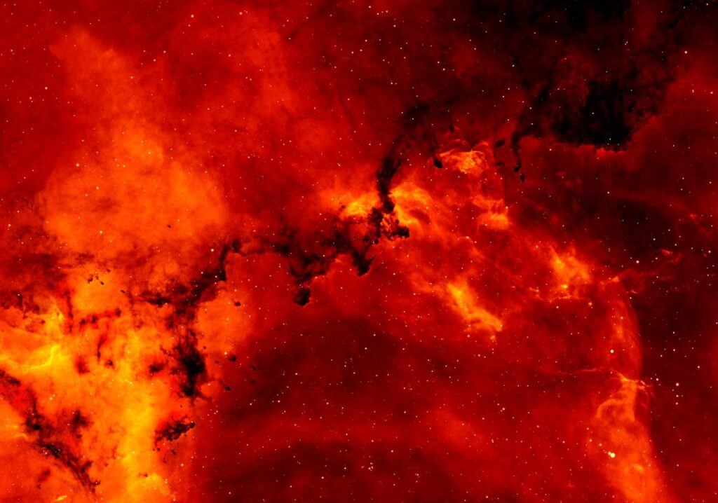 Red and Orange Solar Flare
