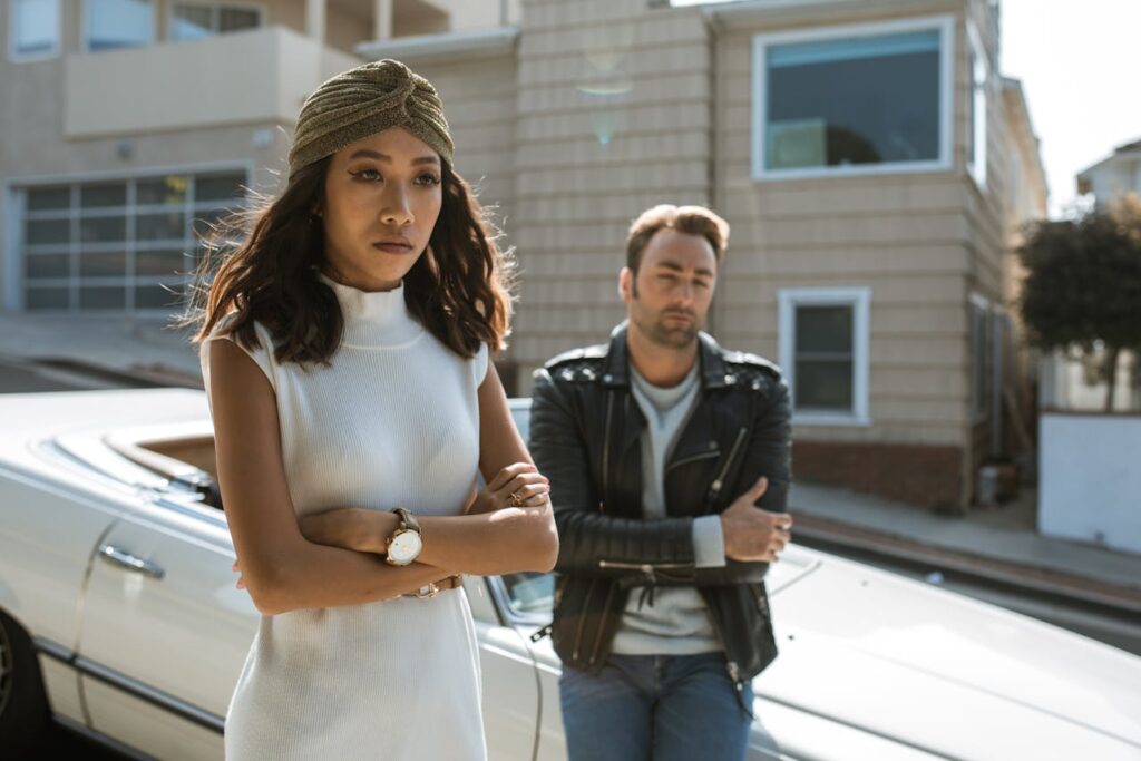 Upset Couple Not Talking to Each Other