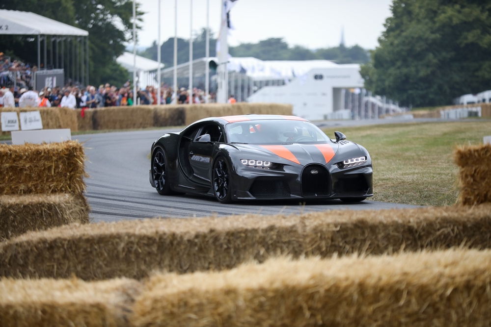 Goodwood, UK - JUNE 23, 2022: Bugatti Chiron Super Sport 300+ at Goodwood Festival of Speed on the Hill Climb
