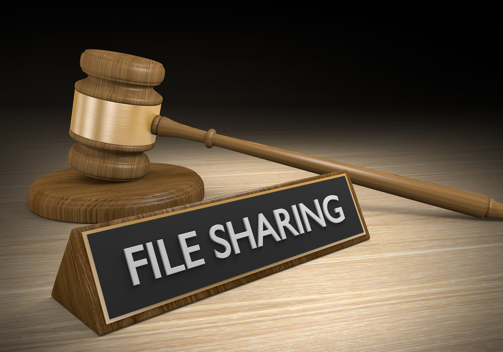 Laws dealing with illegal online file sharing, 3D rendering
