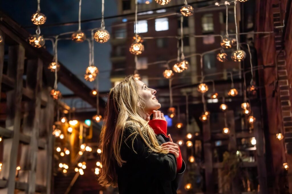 Woman, Lights, Fashion image.