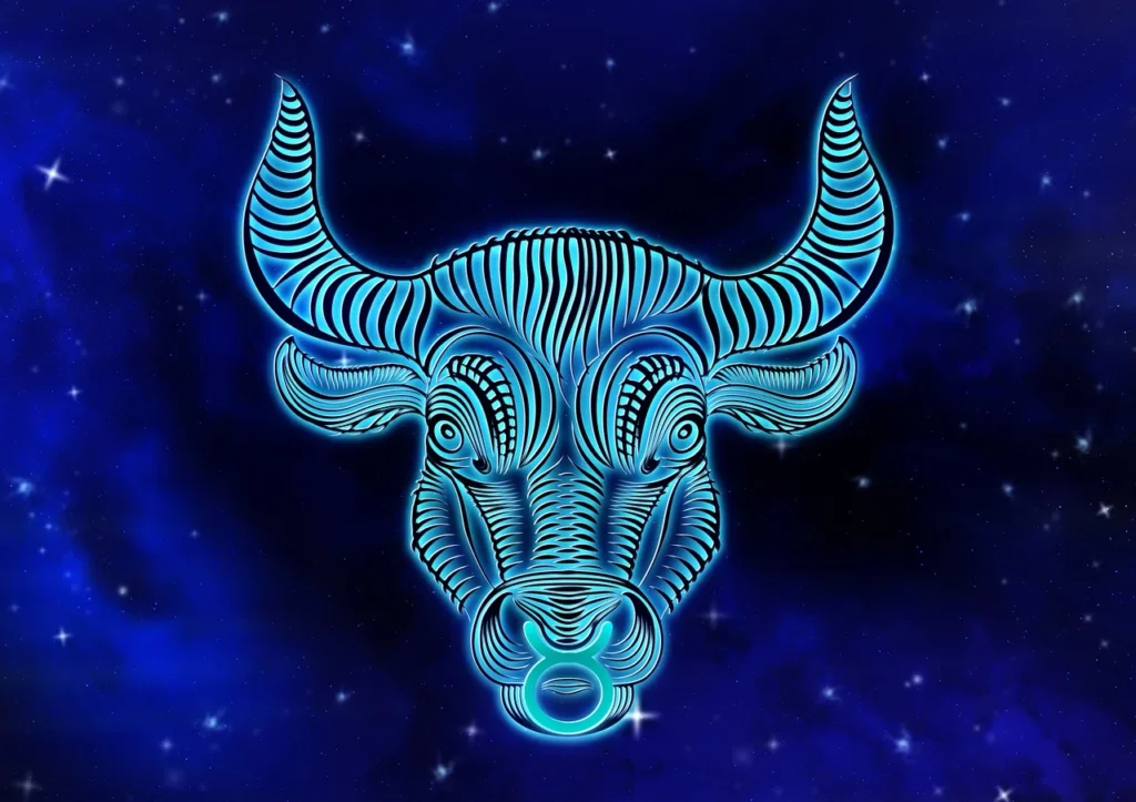 the symbol for Taurus, which is the second astrological sign in the Zodiac.