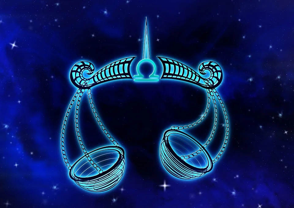 the astrological symbol for Libra, which is represented by scales.