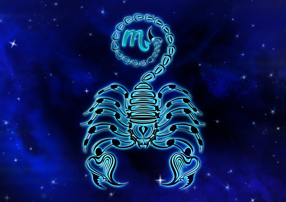 the symbol for Scorpio, the eighth astrological sign of the zodiac.