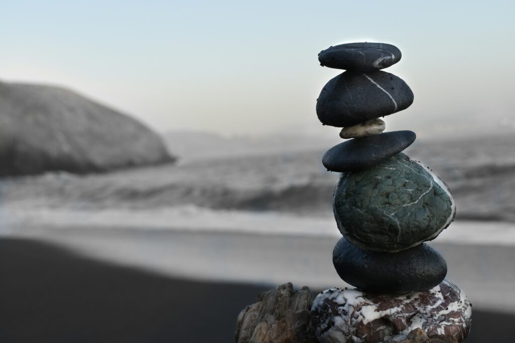 stones on beach