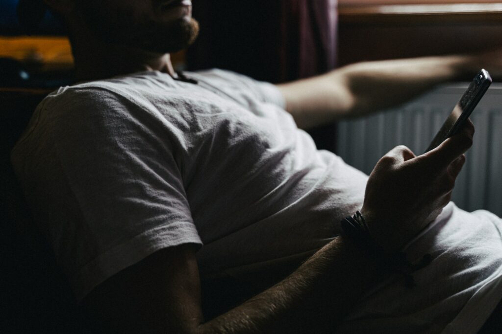 man in white t-shirt
