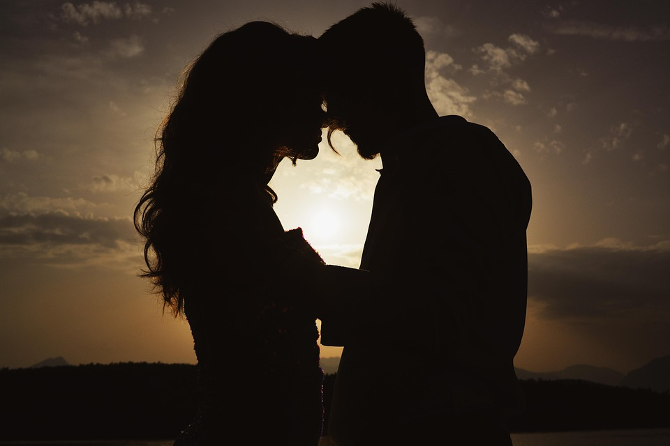 Valentines day background, Couple, Silhouette image