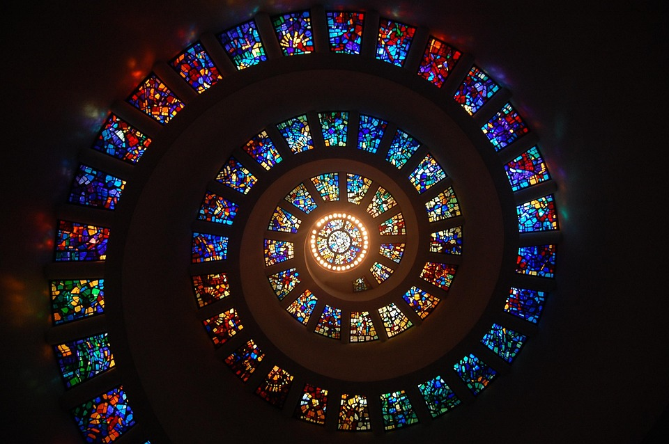 Stained glass, Spiral, Circle image