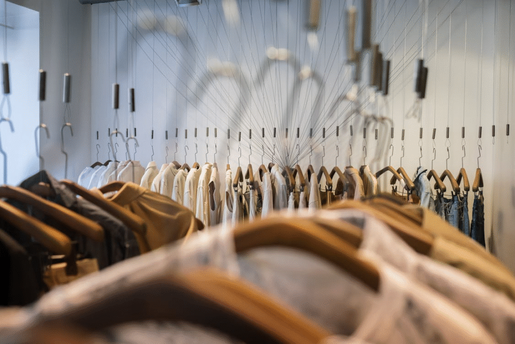 An image of Clothes Hanging on the Hangers