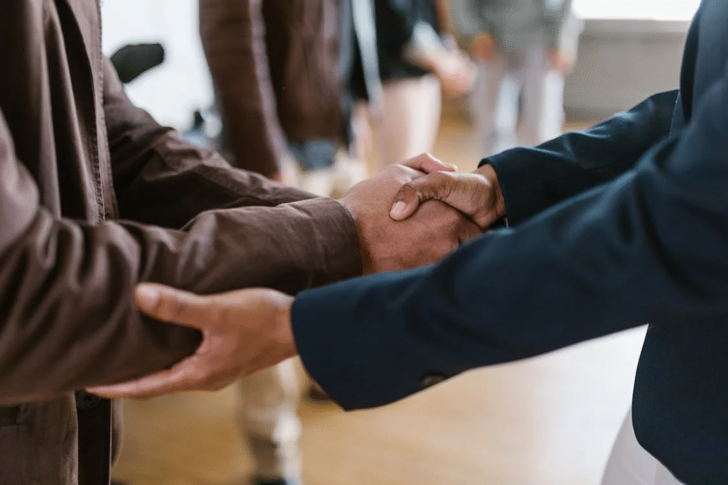people shaking hands, image