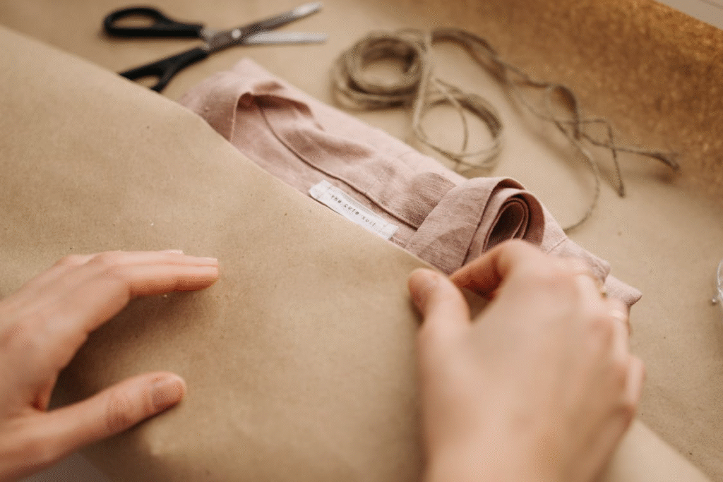 Person tailoring clothing
