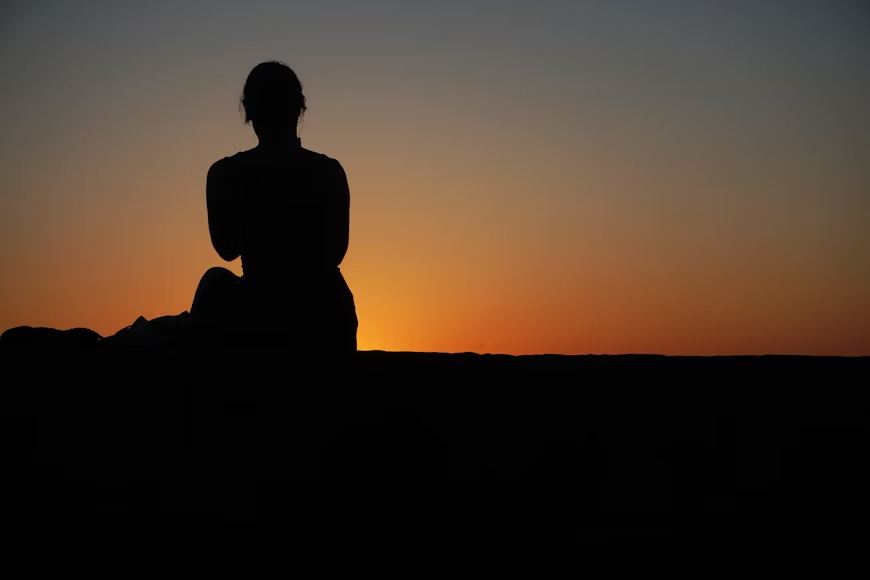 image of a person meditating