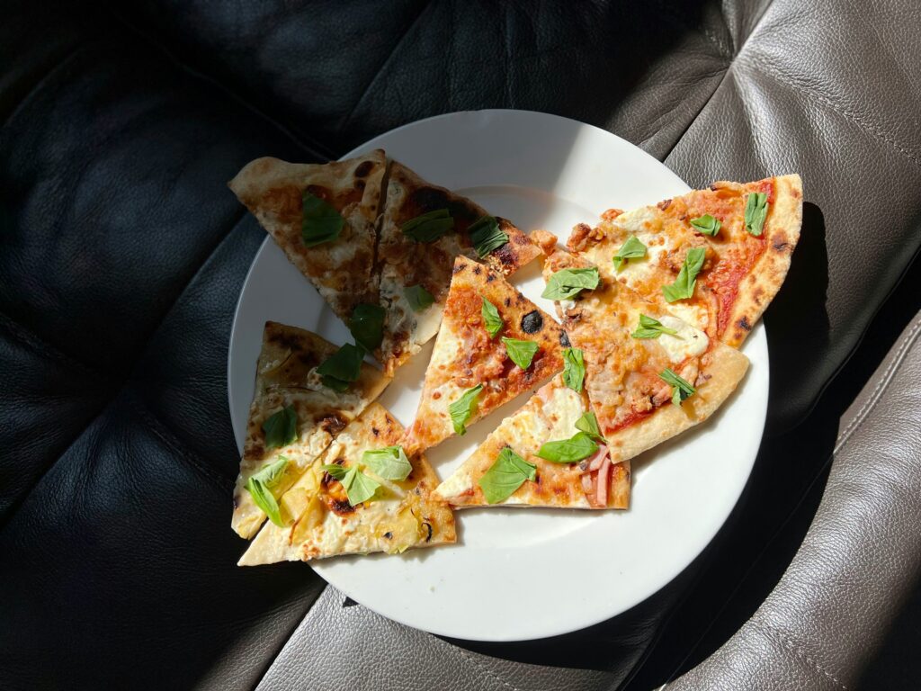 leftover pizza on plate