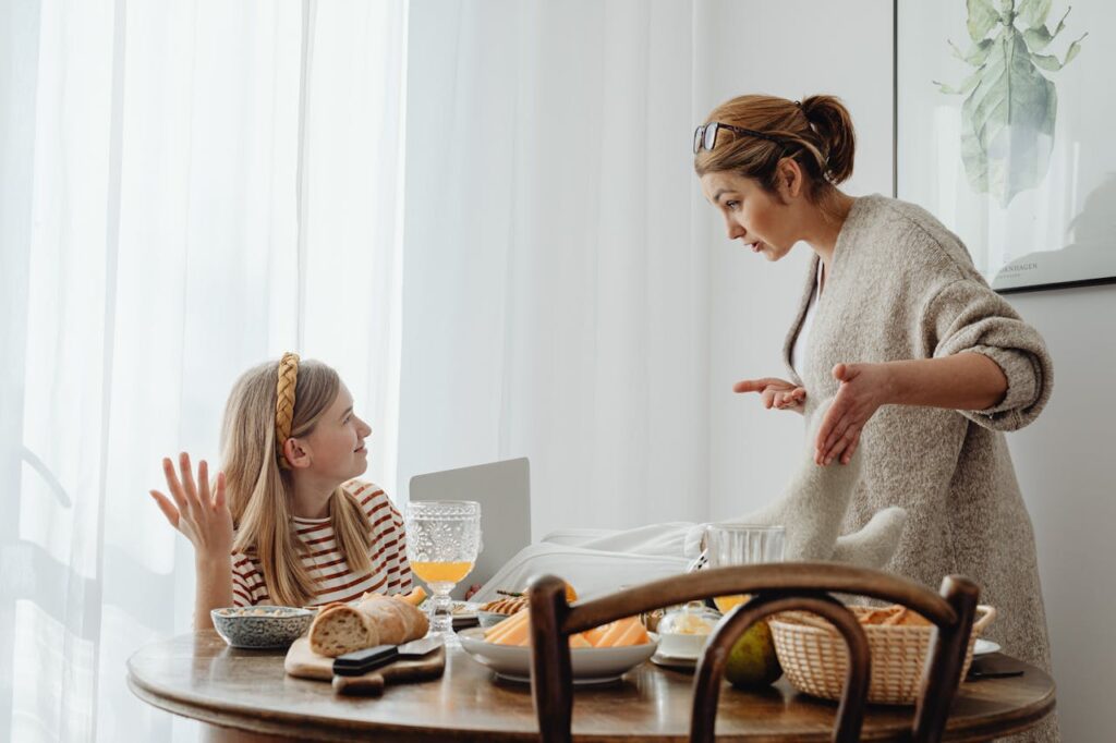 Mother and Daughter Arguing
