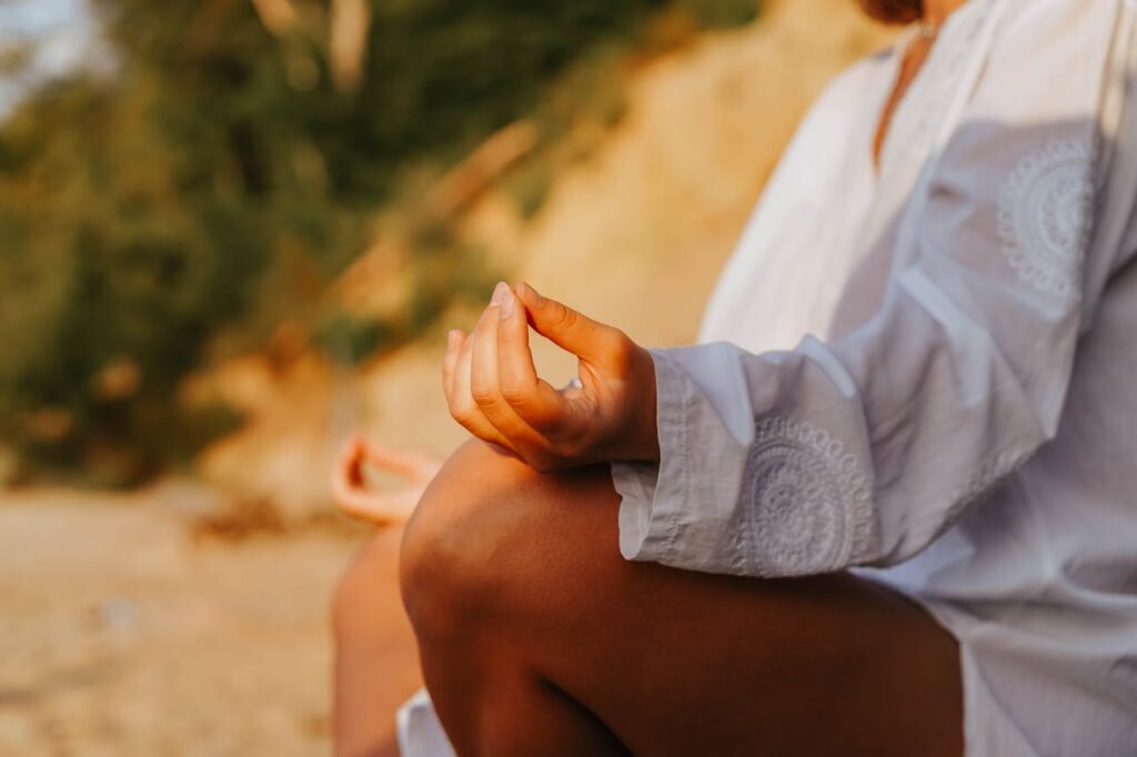 A Person Meditating

