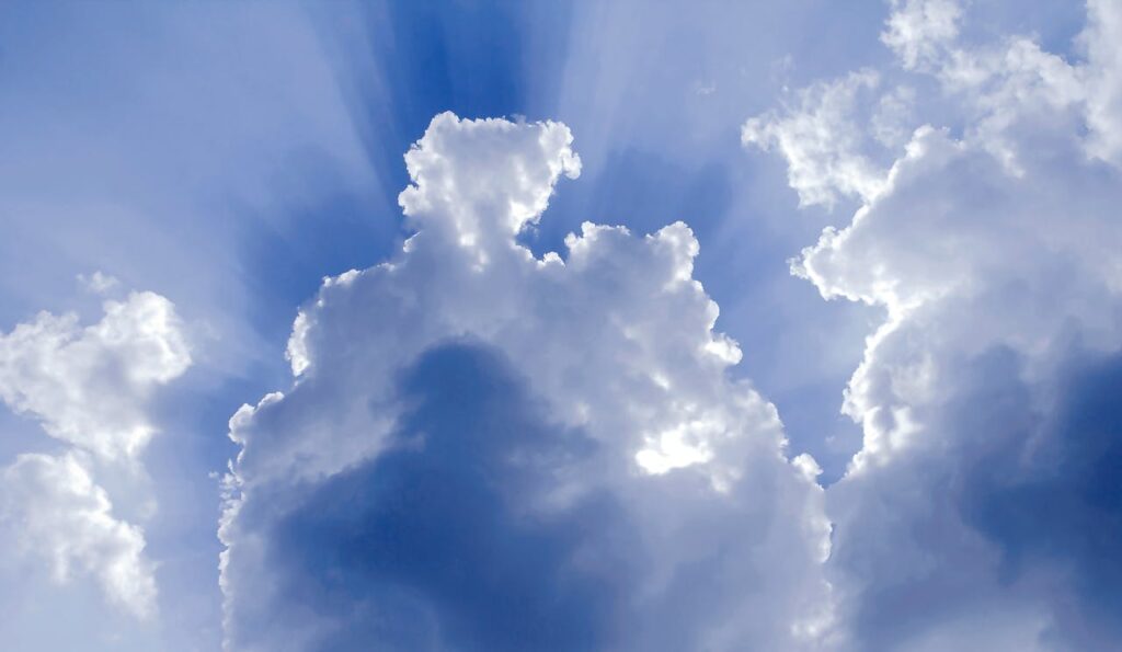 White Cloud With Sunlight
