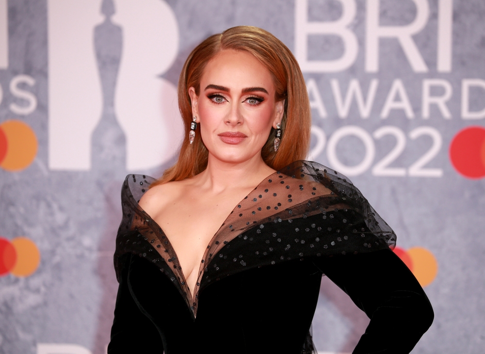 London, United Kingdom - February 08, 2022: Adele attends The BRIT Awards 2022 at The O2 Arena on February 08, 2022 in London, England.  