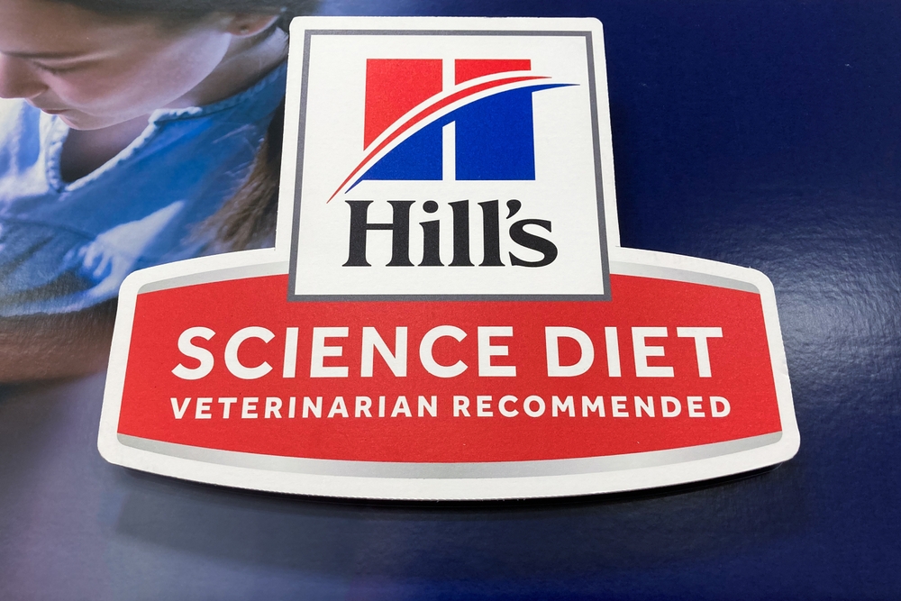 STILLWATER, MN, USA - DECEMBER 10, 2022: Hill's Science Diet pet food sign and trademark logo.
