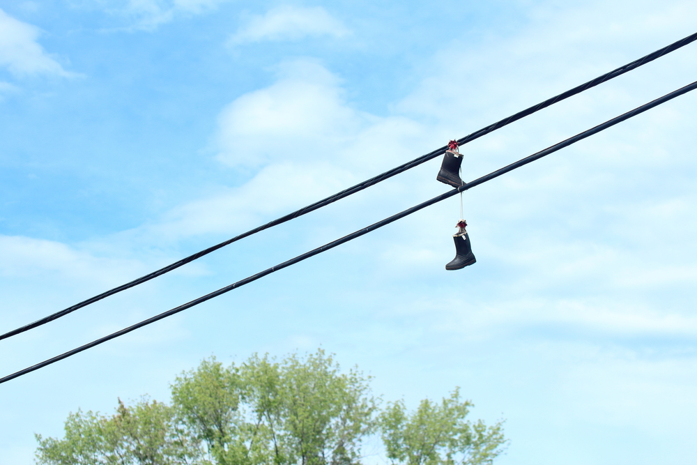 shoes on power lines