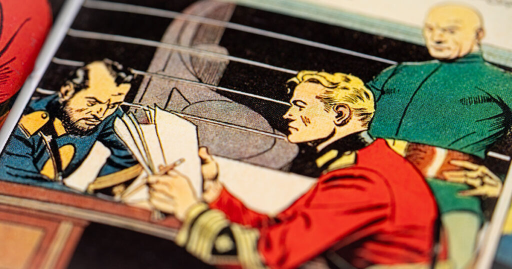 Scene from Flash Gordon Comic Book