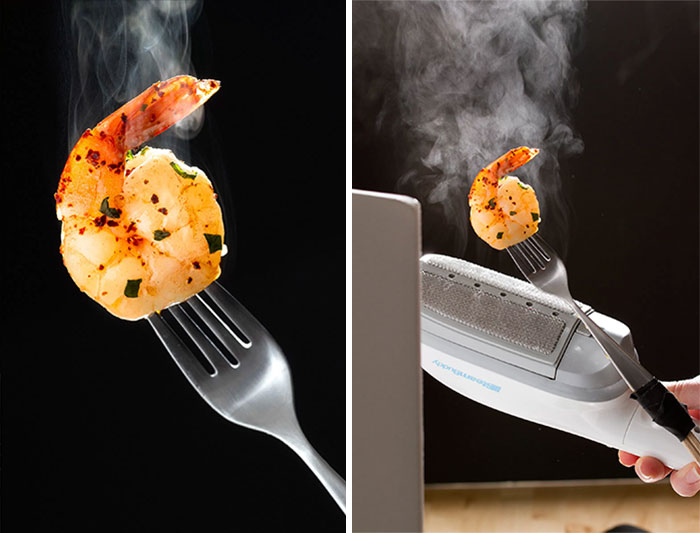 a photo of steaming shrimp