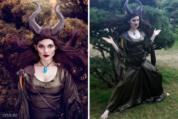 an image of a woman wearing a character costume