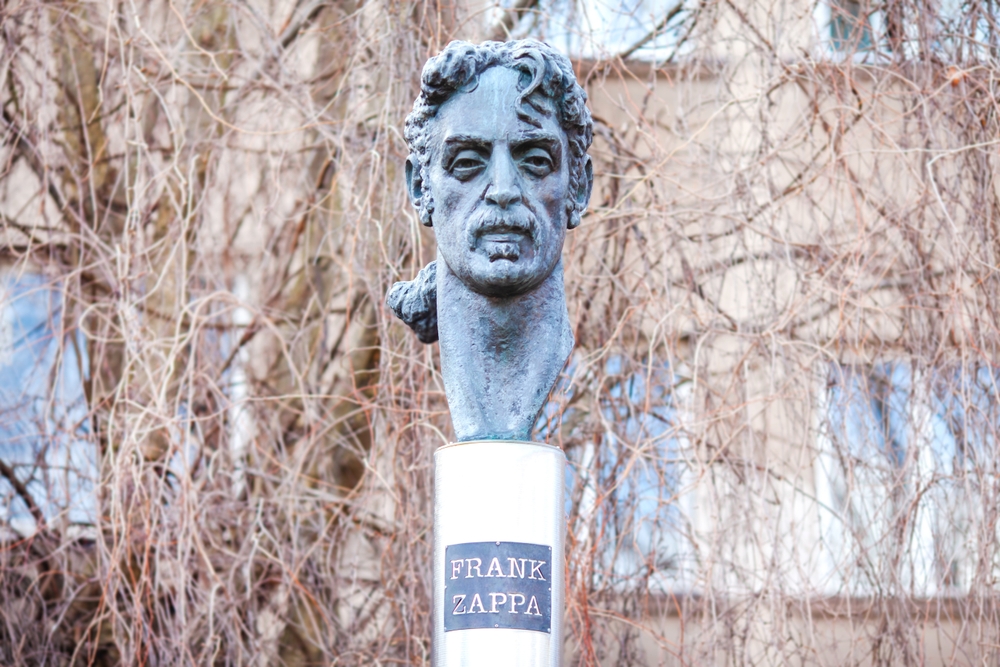 Vilnius, Lithuania, March 2023: Monument to Frank Zappa