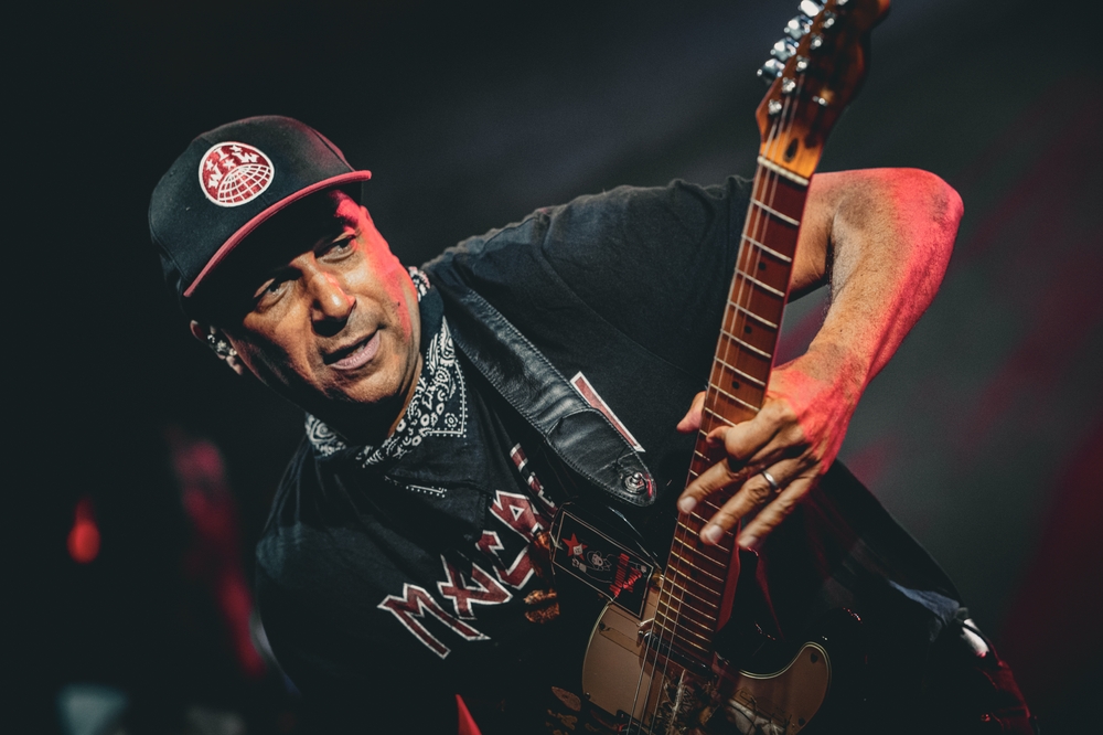London, UK - June 13 2024: Tom Morello (ex Rage of Against the Machine and Audioslave) at Electric Balroom in London, with special guest Thomas Raggi from Måneskin before Download Festival