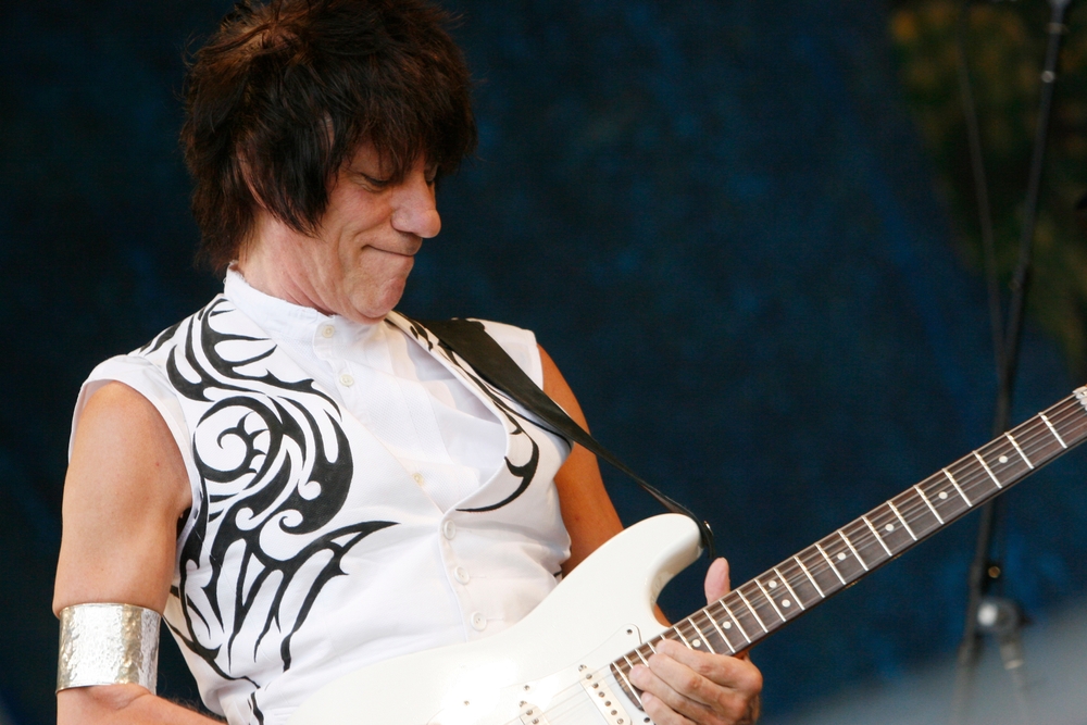 New Orleans, Louisiana - May 1, 2010: Jeff Beck performs on stage at the 2010 New Orleans Jazz and Heritage Festival.