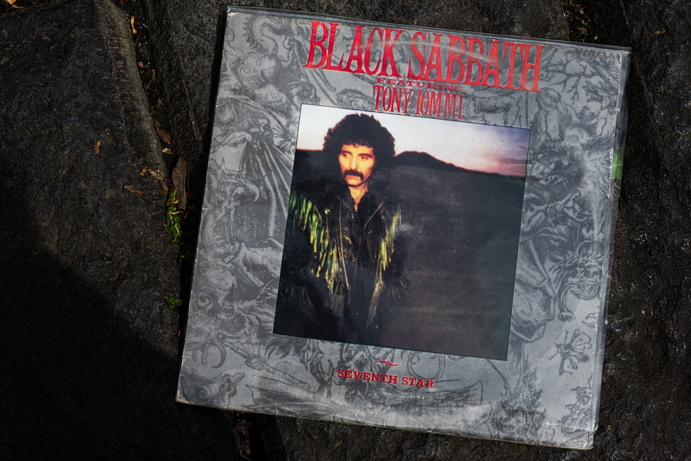 Lviv, Ukraine - May 13, 2025: A vinyl album cover featuring Black Sabbath 1986 album Seventh Star.