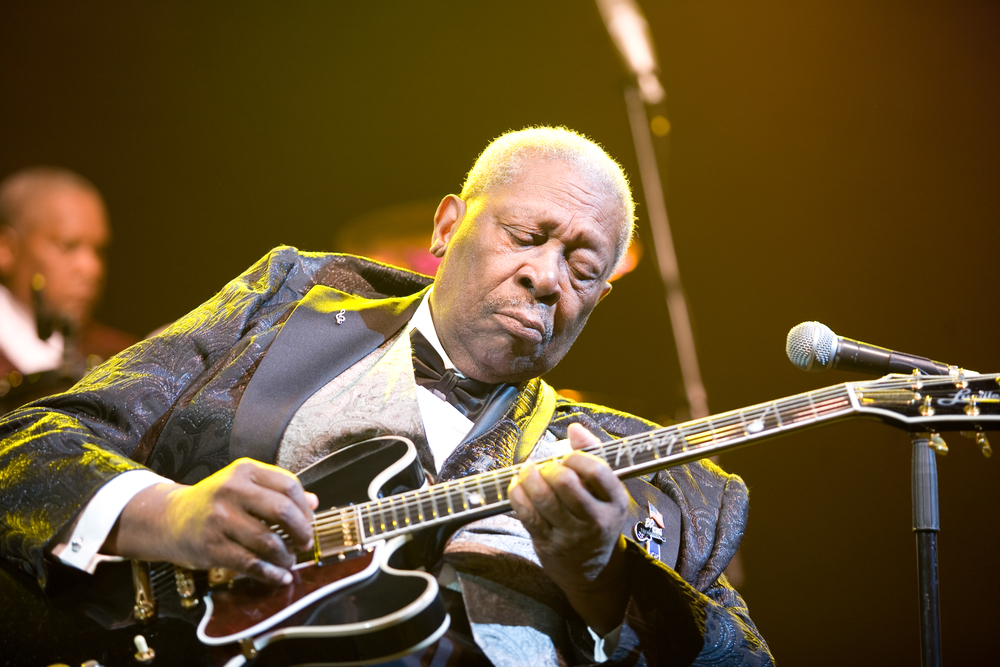 BUDAPEST-JULY 16: Legendary blues guitar player B.B. King in concert at Sportarena  Budapest July 16, 2009 in Budapest, Hungary