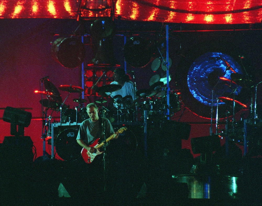 WASHINGTON DC - JULY 10: The band Pink Floyd plays in concert at RFK Stadium in Washington, D.C. on Sunday, July 10, 1994. The band members included  David Gilmour,  Nick Mason,  Roger Waters, and Richard Wright.
