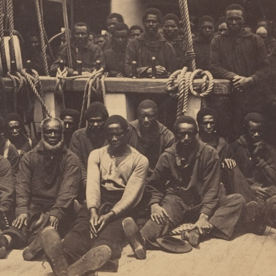 By USGovt - Detail of File:Contrabands Aboard U.S. Ship Vermont, Port Royal, South Carolina MET DP254888.jpg, Public Domain, https://commons.wikimedia.org/w/index.php?curid=136465702