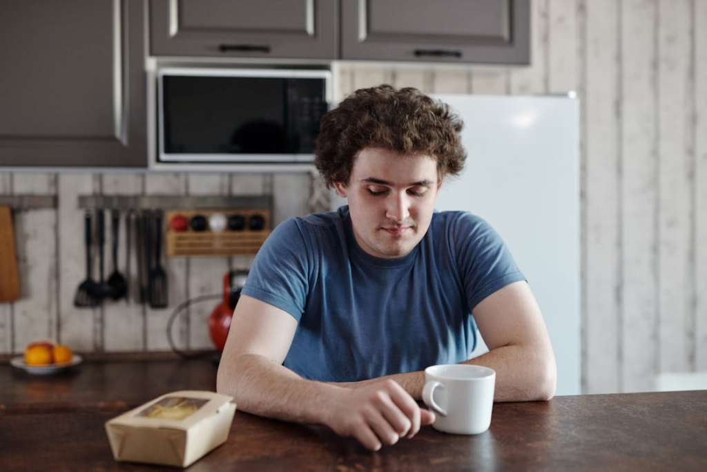 man alone coffee