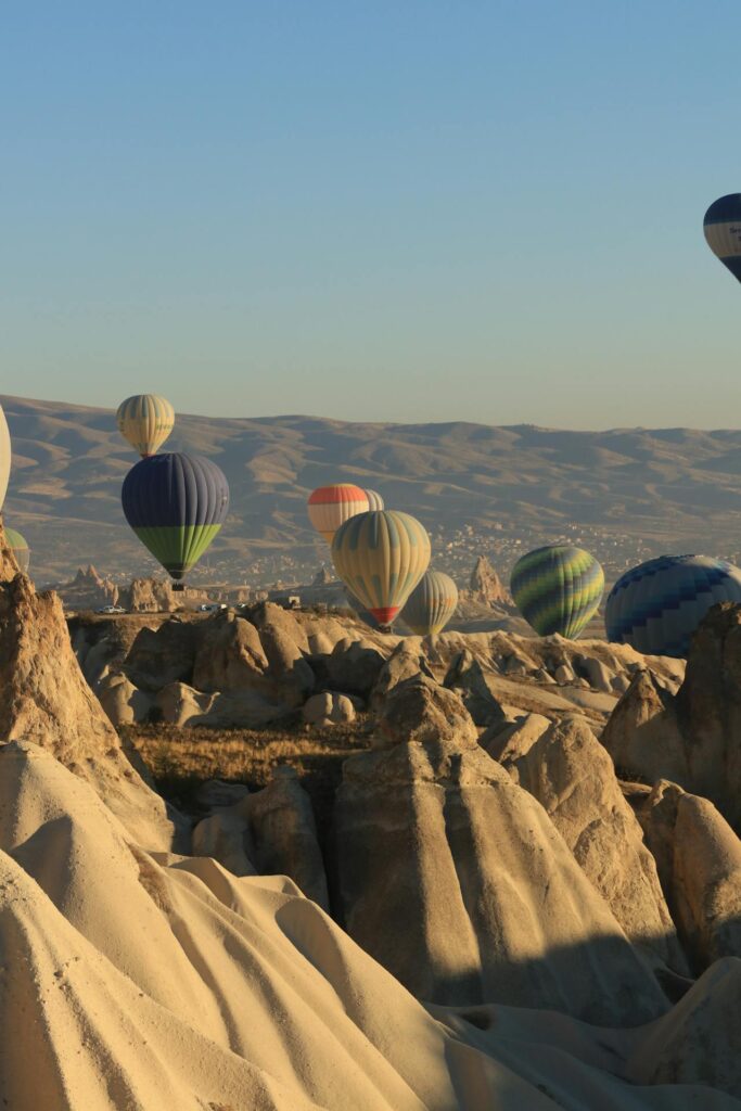 Hot Air Balloons Over Cappadocia at Sunrise
