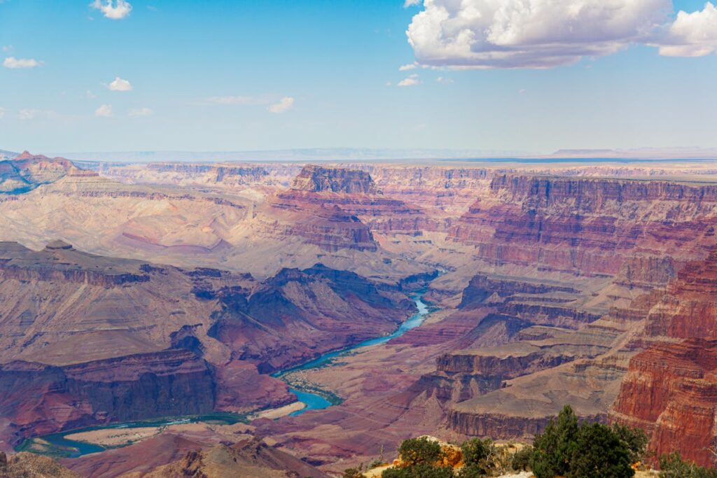 A view of the grand canyon from the rim
