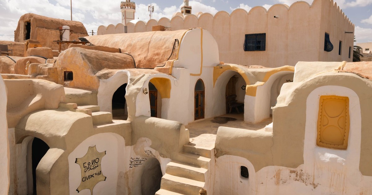 Explore the unique and ancient Berber architecture in the sunny landscapes of Tunisia.