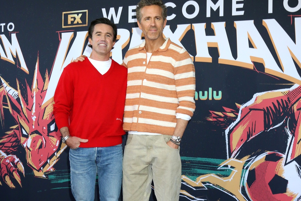 LOS ANGELES - APR 28: Rob McElhenney, Ryan Reynolds at the FX's "Welcome To Wrexham" FYC Event at Chloe's at Golden Road Brewing on April 28, 2026 in Burbank, CA