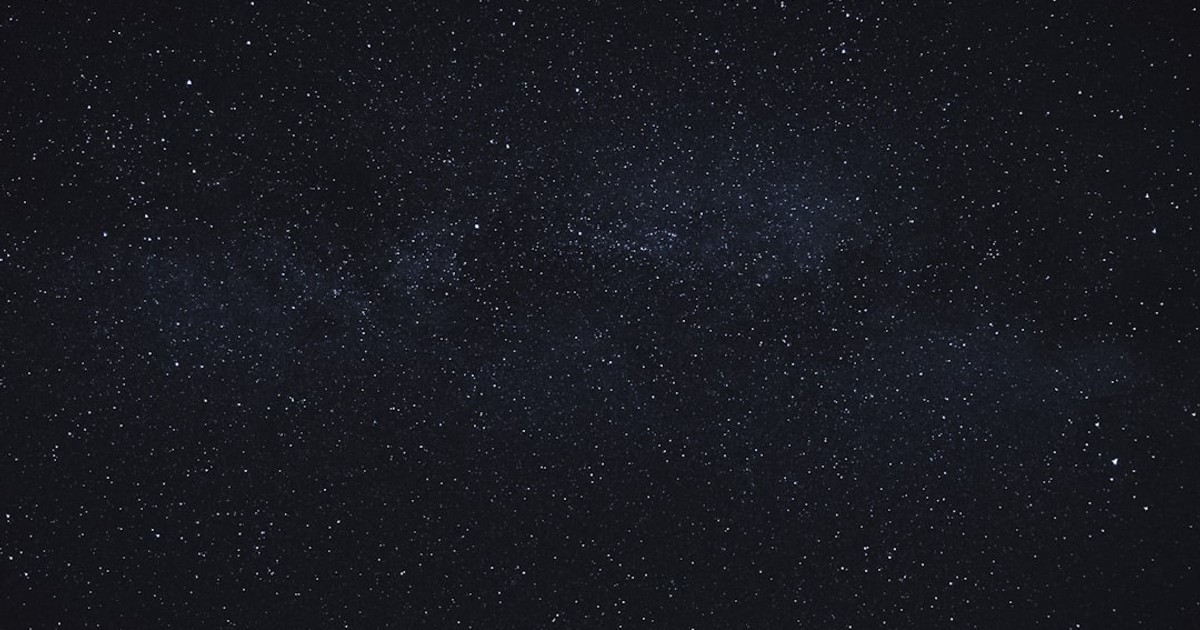the night sky is filled with stars