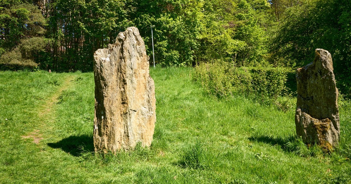 Stone circle amidst lush greenery, capturing ancient history and cultural heritage.